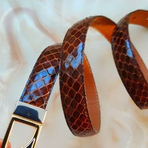 *FINAL PRICE* Landes genuine snake Vintage belt size S